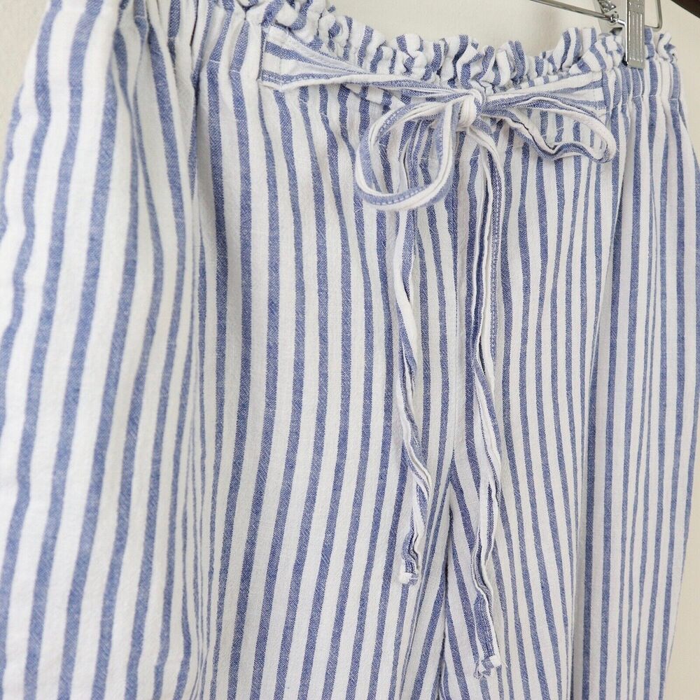 Beach Lunch Lounge Size M Giavanna Linen Pants Sailing Stripe Blue - Picture 4 of 10